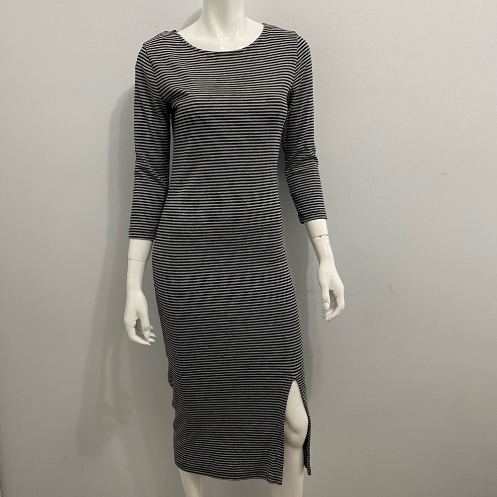 Atmosphere Black and Grey Long Sleeve Dress Size 12